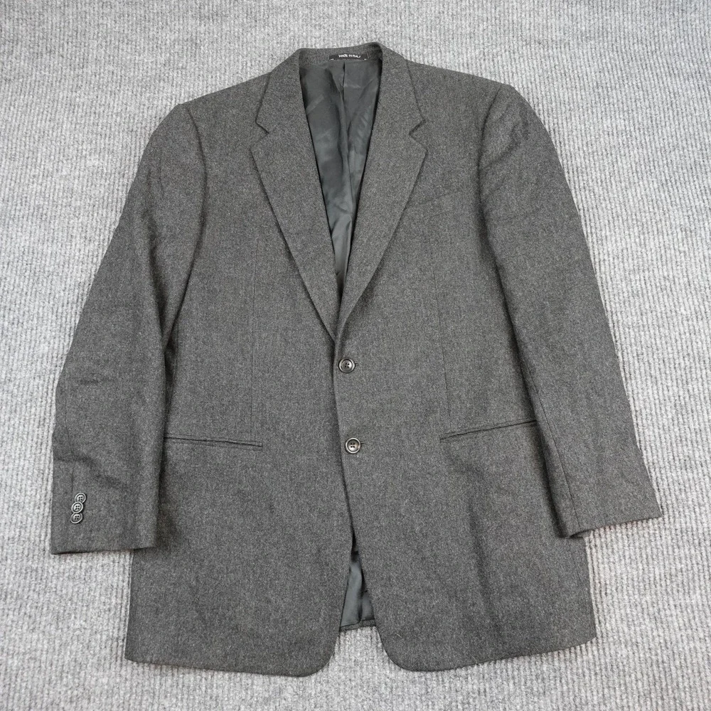 Armani Collezioni Blazer Mens 42 Gray Wool Cashmere Made In Italy Sport Coat